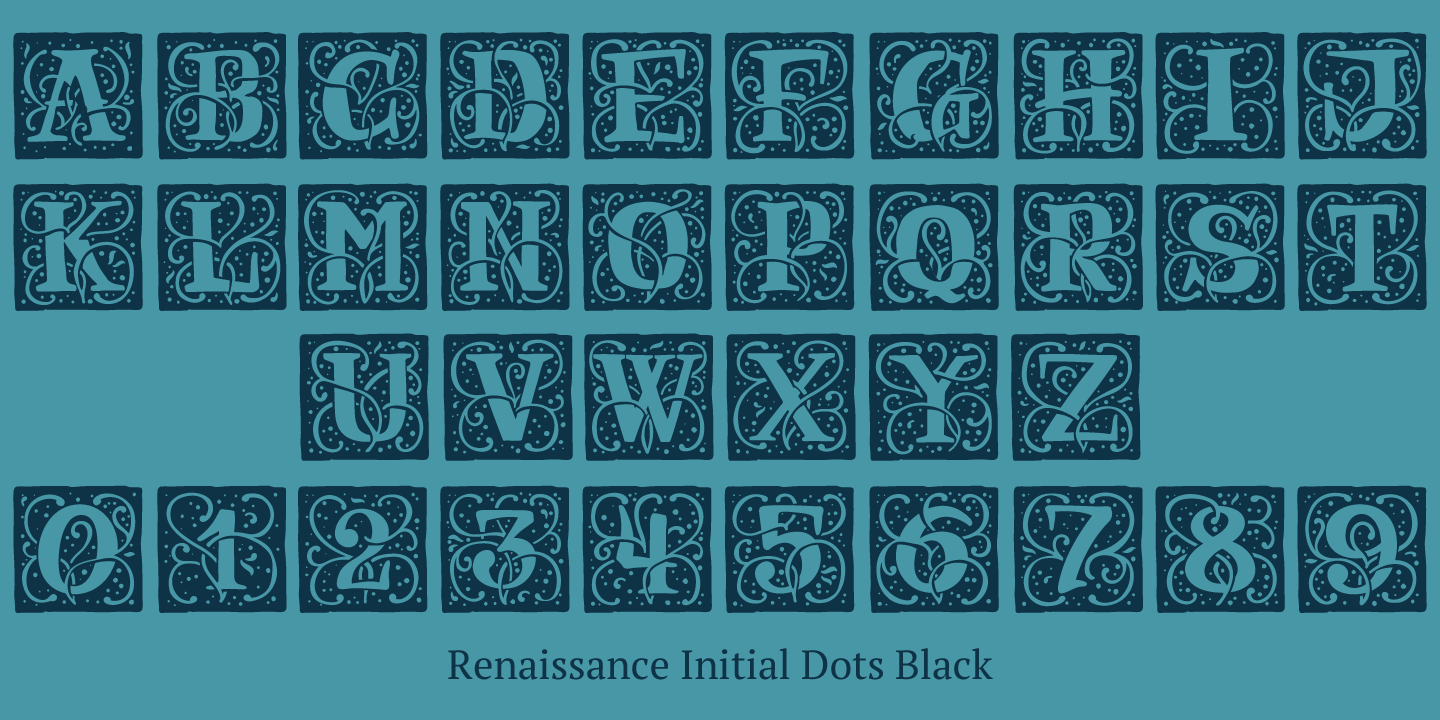 Пример шрифта Renaissance Initial #8